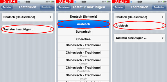 Tastatur hinzufügen